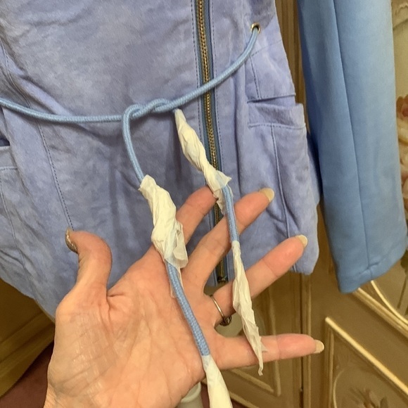 IMAN 100% leather&fabric jacket platinum collection - Picture 14 of 15